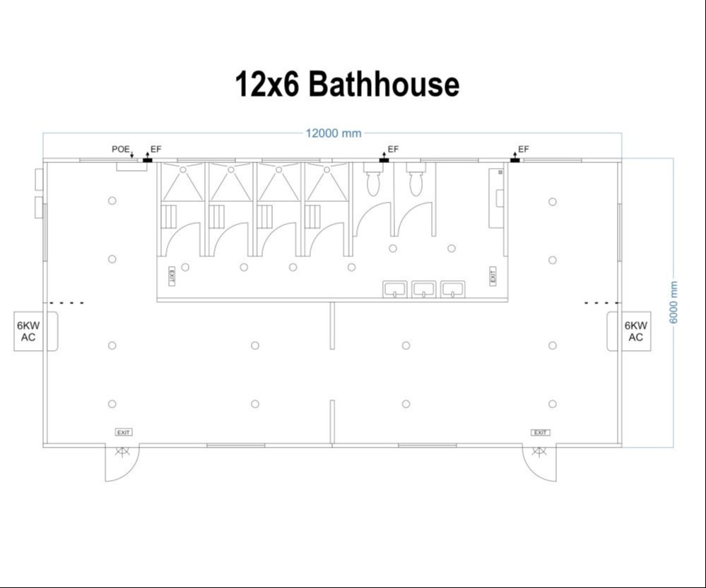 12x6 bathhouse